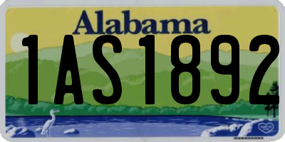 AL license plate 1AS1892