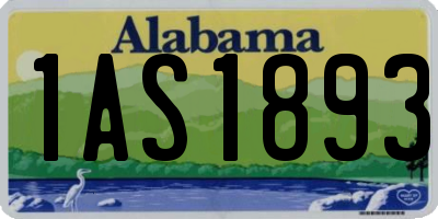 AL license plate 1AS1893