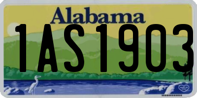 AL license plate 1AS1903