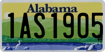 AL license plate 1AS1905