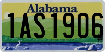AL license plate 1AS1906