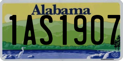AL license plate 1AS1907