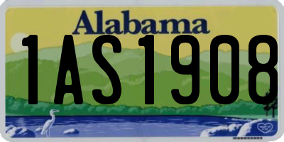 AL license plate 1AS1908
