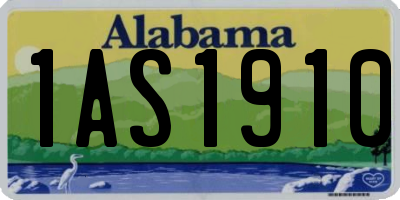 AL license plate 1AS1910