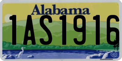 AL license plate 1AS1916