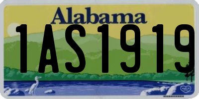 AL license plate 1AS1919