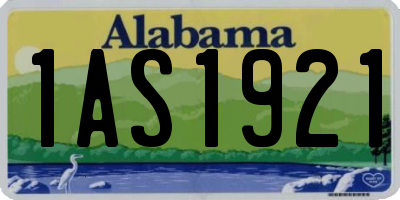 AL license plate 1AS1921