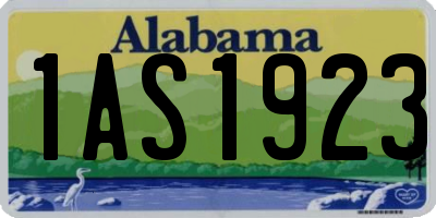 AL license plate 1AS1923