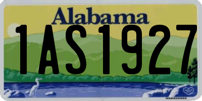 AL license plate 1AS1927
