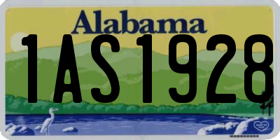 AL license plate 1AS1928