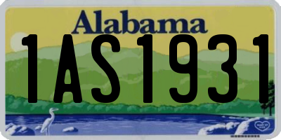 AL license plate 1AS1931