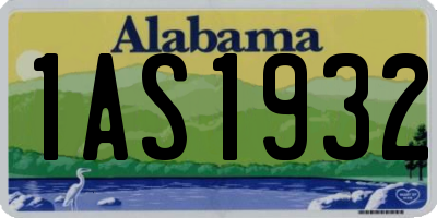 AL license plate 1AS1932