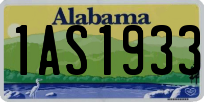 AL license plate 1AS1933