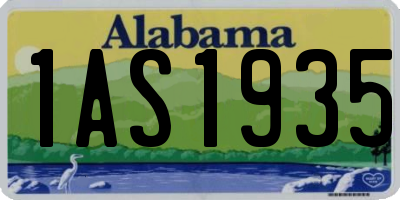AL license plate 1AS1935