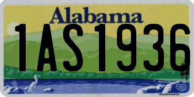 AL license plate 1AS1936