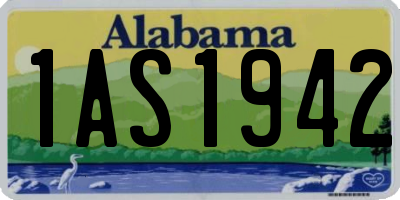 AL license plate 1AS1942