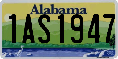 AL license plate 1AS1947