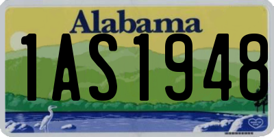 AL license plate 1AS1948