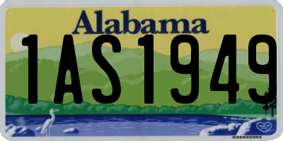 AL license plate 1AS1949
