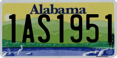 AL license plate 1AS1951