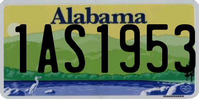 AL license plate 1AS1953