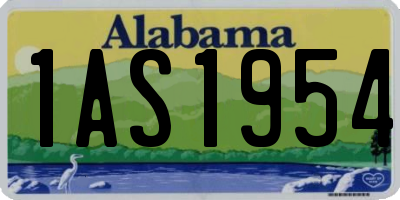 AL license plate 1AS1954
