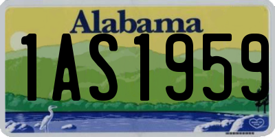 AL license plate 1AS1959