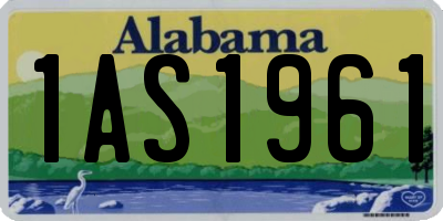 AL license plate 1AS1961