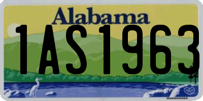 AL license plate 1AS1963