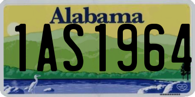 AL license plate 1AS1964