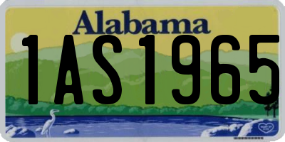 AL license plate 1AS1965