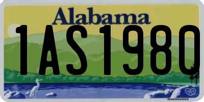 AL license plate 1AS1980