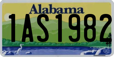 AL license plate 1AS1982
