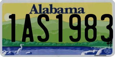 AL license plate 1AS1983