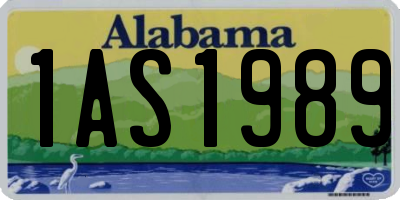 AL license plate 1AS1989