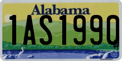 AL license plate 1AS1990