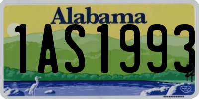AL license plate 1AS1993