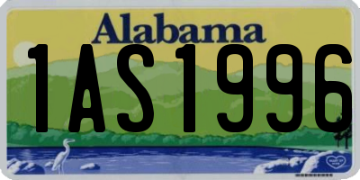 AL license plate 1AS1996