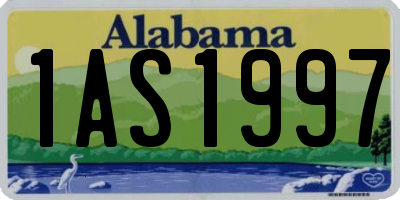 AL license plate 1AS1997