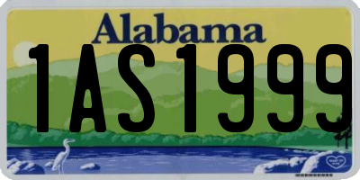 AL license plate 1AS1999