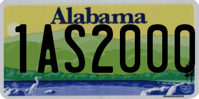 AL license plate 1AS2000