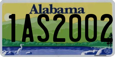 AL license plate 1AS2002