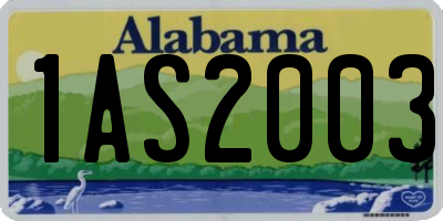 AL license plate 1AS2003