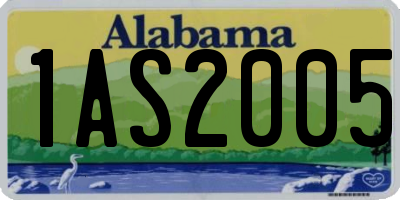 AL license plate 1AS2005