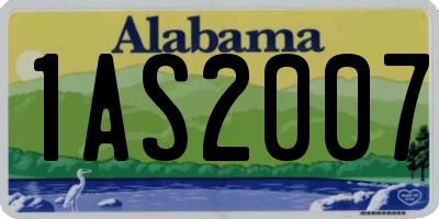 AL license plate 1AS2007