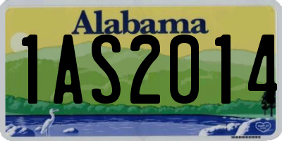 AL license plate 1AS2014