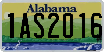 AL license plate 1AS2016