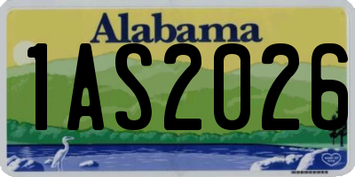 AL license plate 1AS2026