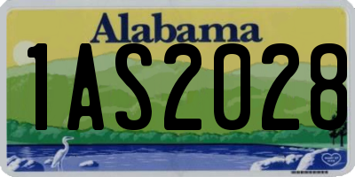 AL license plate 1AS2028