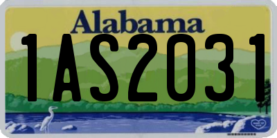 AL license plate 1AS2031